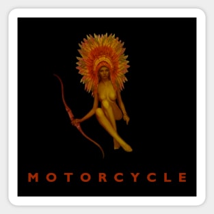 Vintage motorcycle poster design by MotorManiac Sticker